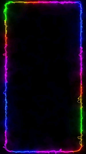 Vibrant Electric Lightning Frame on Black Background HD phone wallpaper