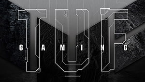 Asus TUF Gaming Logo on Dark Textured Background with Futuristic Outline Design HD wallpaper