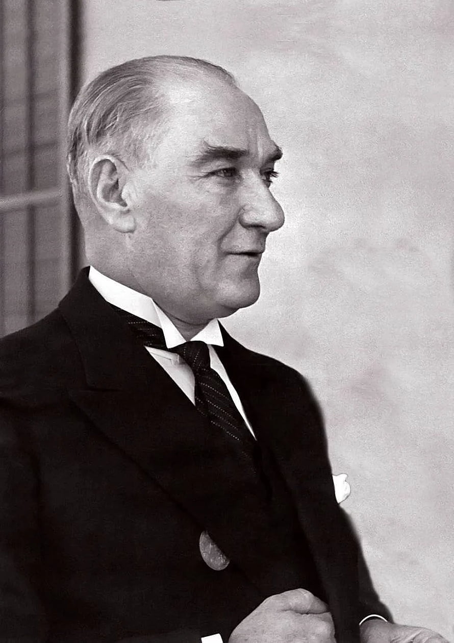 Mustafa Kemal Ataturk in Formal Suit and Tie, Classic Black and White Portrait HD phone wallpaper