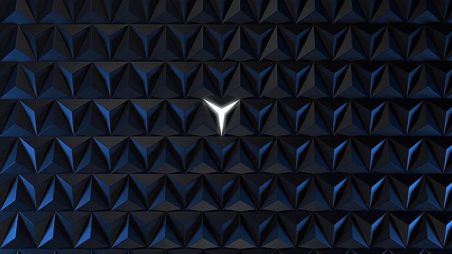 Lenovo Legion Y530 Dark Geometric Pattern with Glowing Logo HD wallpaper