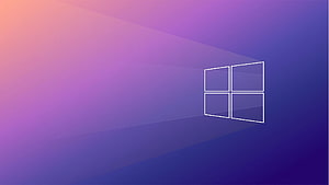 Windows 10 Default Desktop Background with Gradient Purple and Blue Light Rays HD wallpaper