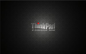 Lenovo ThinkPad Metallic Logo on Dark Ornate Patterned Background HD wallpaper