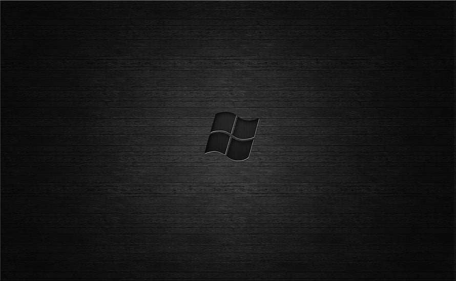 Windows 10 Dark Mode Minimalist Logo on Textured Black Background HD wallpaper