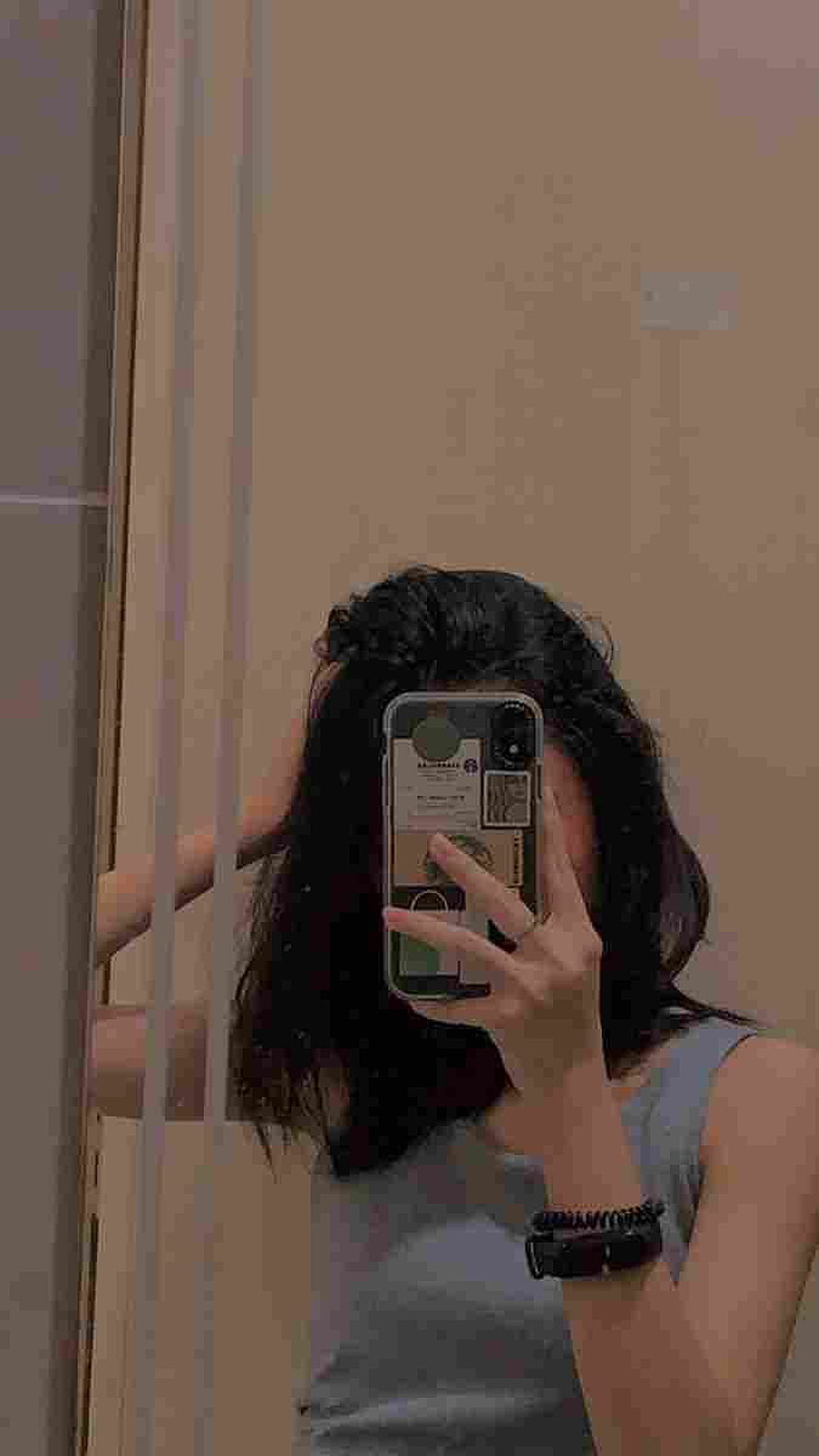 Girl Taking Mirror Selfie With Phone Covering Face HD phone wallpaper