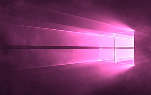 Windows 10 Pink Neon Glow Abstract Geometric Wall HD wallpaper