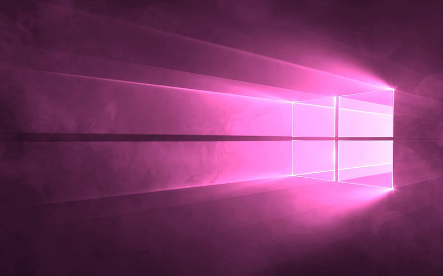 Windows 10 Pink Neon Glow Abstract Geometric Wall HD wallpaper