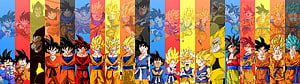 Dragon Ball Z Goku All Forms and Transformations Character Collection HD wallpaper