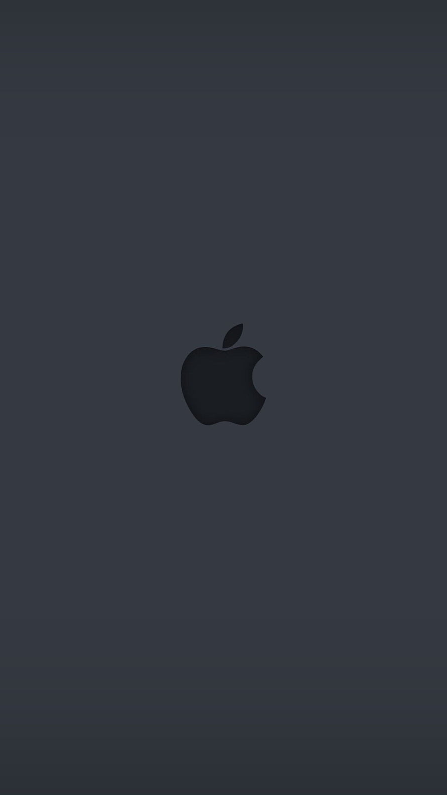 Minimalist Apple Logo on Dark Charcoal Background for iPhone and Mac HD phone wallpaper