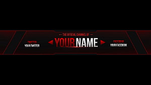 Sleek Red and Black Social Media Banner Template with Placeholder Text HD wallpaper