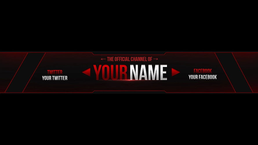 Sleek Red and Black Social Media Banner Template with Placeholder Text HD wallpaper