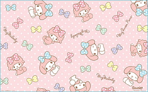 My Melody and My Sweet Piano Pastel Pattern Wallpaper HD wallpaper