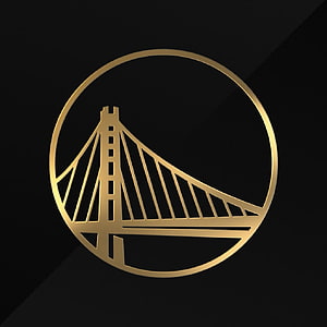 Golden State Warriors Logo Gold Minimalist Design on Black Background HD phone wallpaper