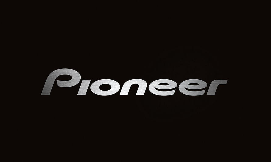Pioneer DJ Logo on Black Background with Metallic Silver Text HD wallpaper