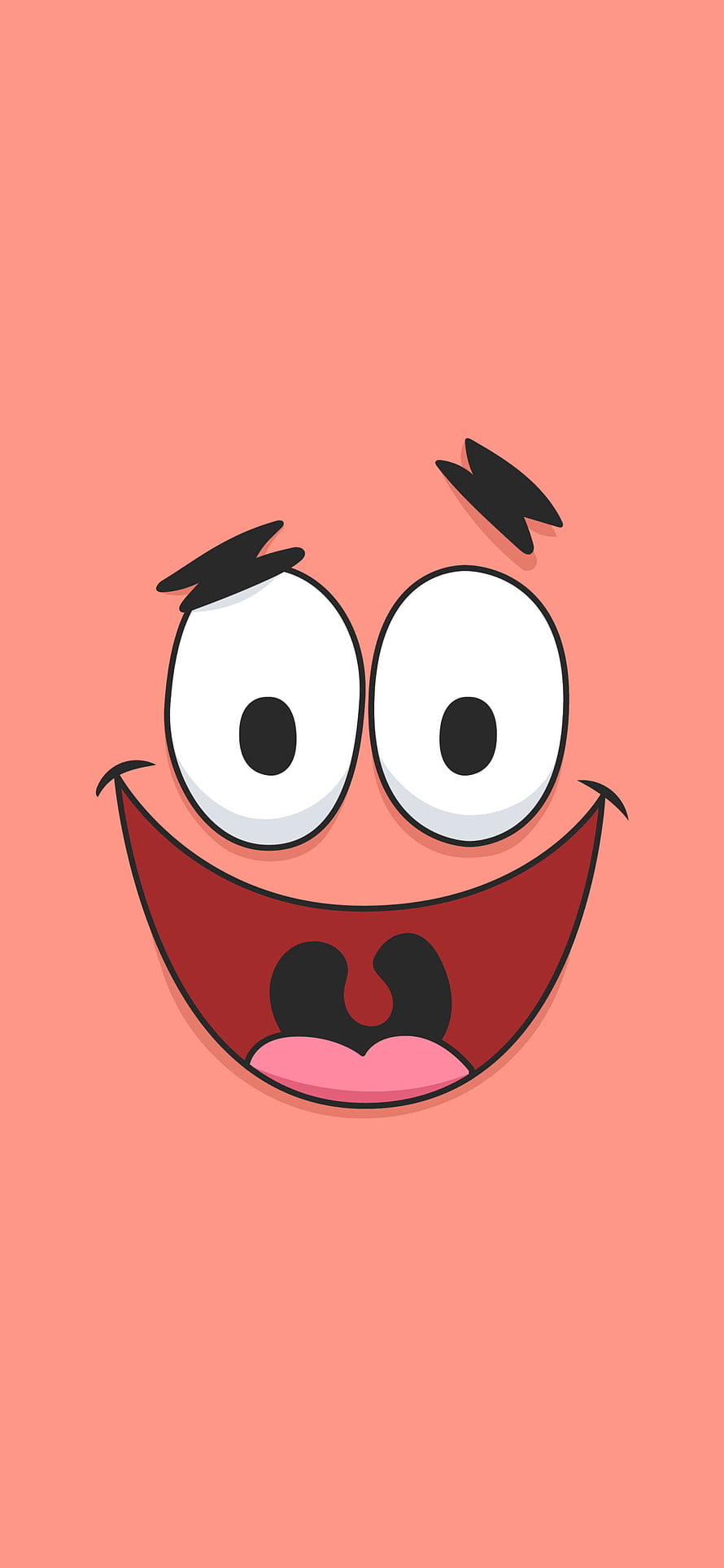 SpongeBob and Patrick Star Smiling Face Cartoon Illustration on Coral Background HD phone wallpaper