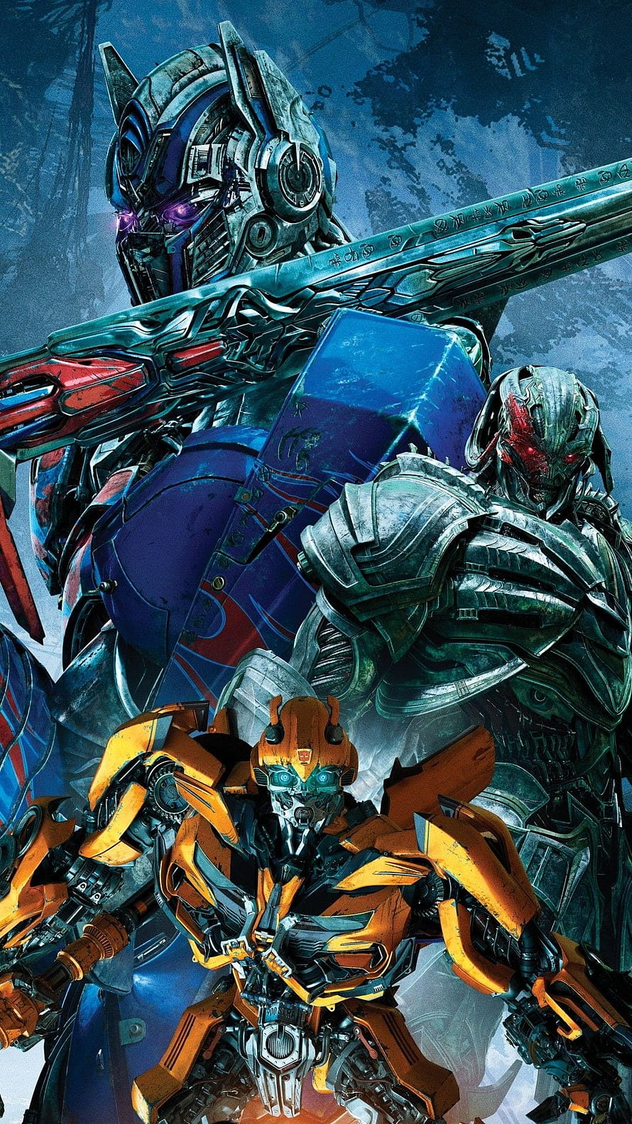 Transformers The Last Knight Bumblebee Optimus Prime and Megatron Cinematic Poster HD phone wallpaper