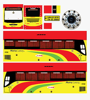 Volvo B7R Metro Luxury Bus Livery Design Template for Bus Simulator Indonesia HD phone wallpaper