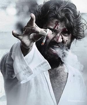Vijay Devarakonda Intense Action Portrait With Blood And Cigarette Smoke HD phone wallpaper