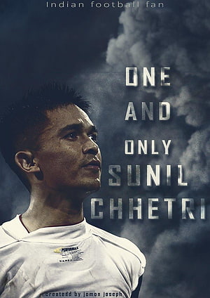 Sunil Chhetri Indian Football Legend Portrait with Dramatic Smoke Background HD phone wallpaper
