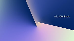 ASUS ZenBook Minimalist Geometric Gradient Wallpaper with Soft Pastel Light and Deep Blue Tones HD wallpaper