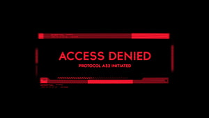 Red Access Denied Protocol A32 Futuristic Cyberpunk Digital Interface Display HD wallpaper