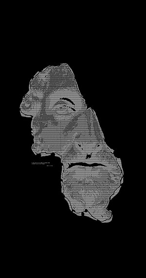 Marcus Aurelius ASCII Art Portrait in Monochrome Stoic Style HD phone wallpaper