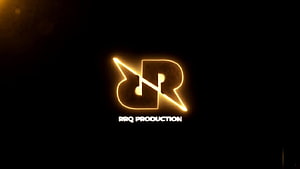 RRQ Hoshi Esports Team Logo with Golden Neon Glow on Black Background HD wallpaper