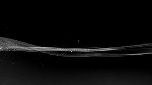 Elegant Monochrome Wave Design with Sparkling Particles on Black Background HD wallpaper