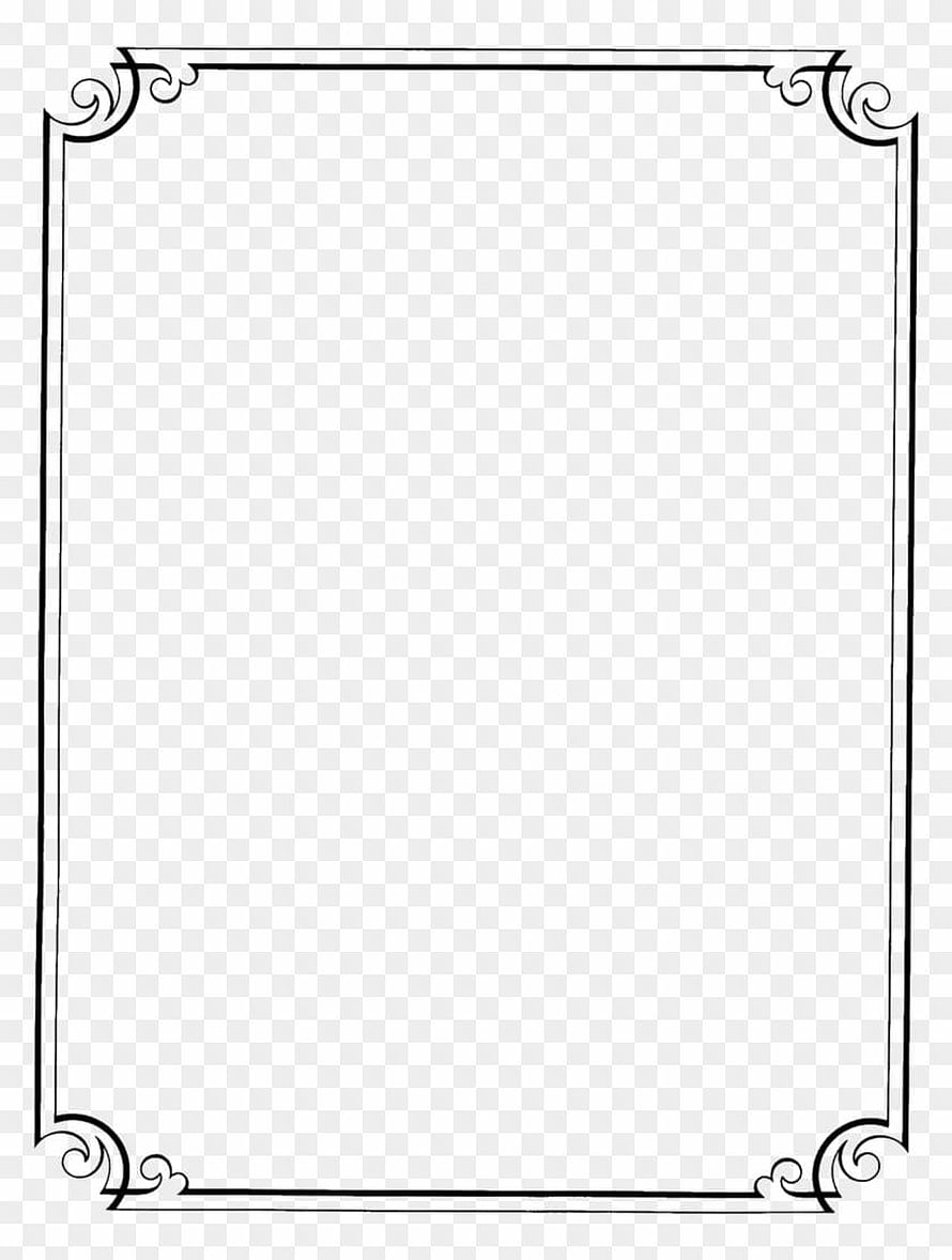 Elegant Black and White Ornamental Page Border Frame Design HD phone wallpaper