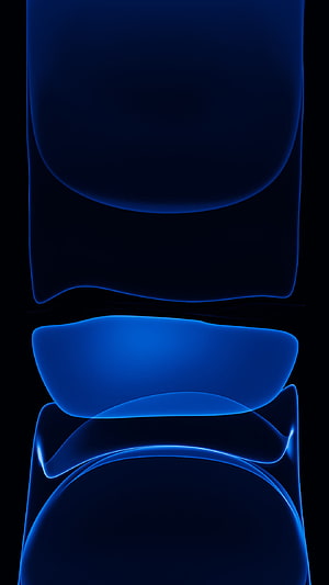 Dark Blue Abstract 3D Shapes Minimalist Wallpaper HD phone wallpaper
