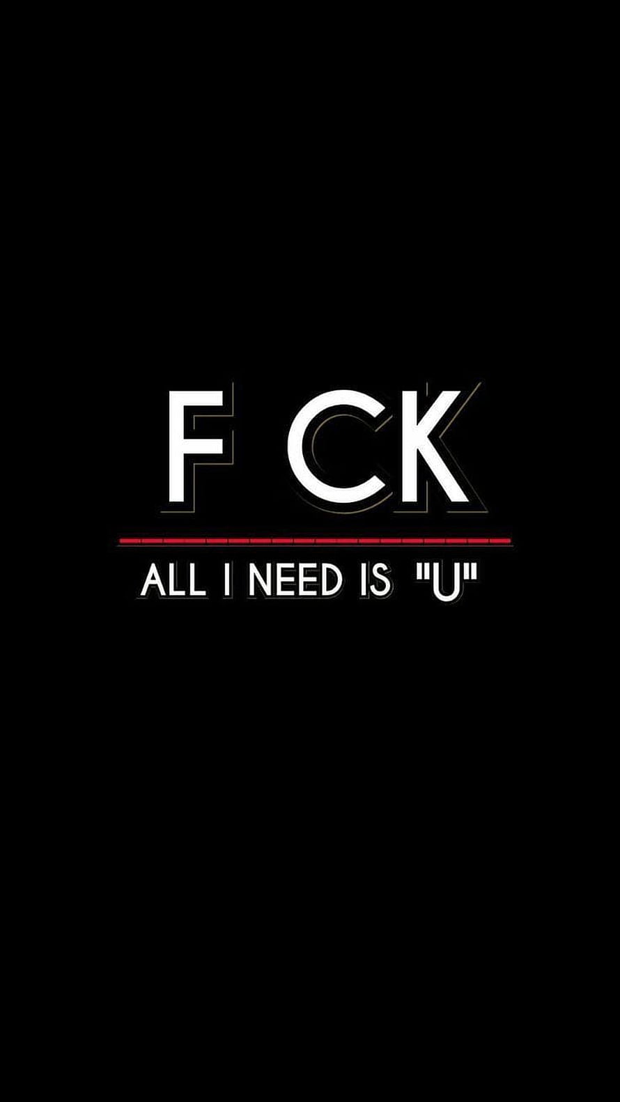 Minimalist Black Typography Wallpaper with Bold White Text and Red Accent Line HD phone wallpaper