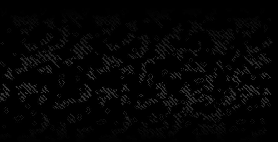 Dark Pixelated Glitch Pattern with Scattered Digital Fragments on Black Background HD wallpaper