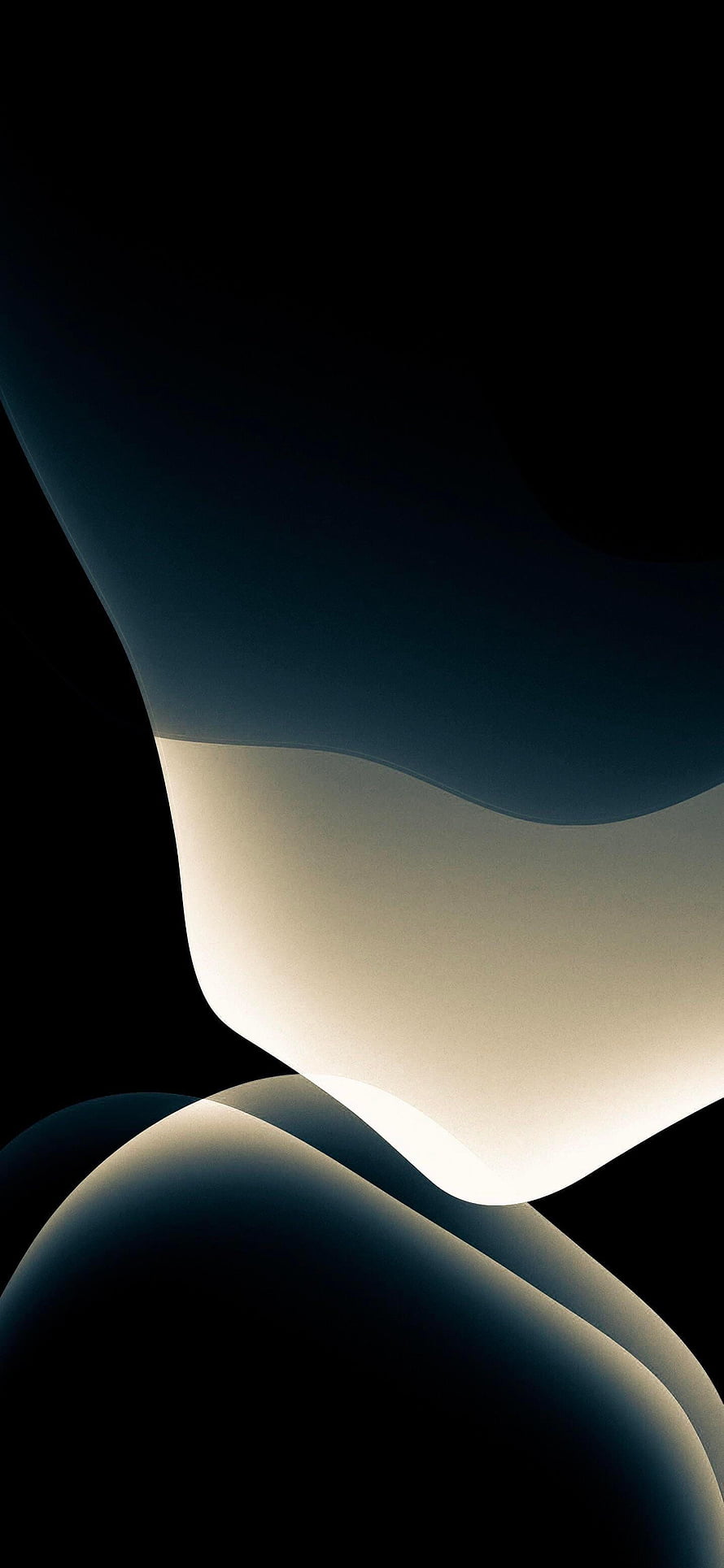 Dark Mode Abstract Minimalist Wallpaper with Soft Gradient Waves HD phone wallpaper