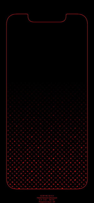 Minimalist Red Neon Border Pattern for iPhone 13 Mini Dark Wallpaper HD phone wallpaper