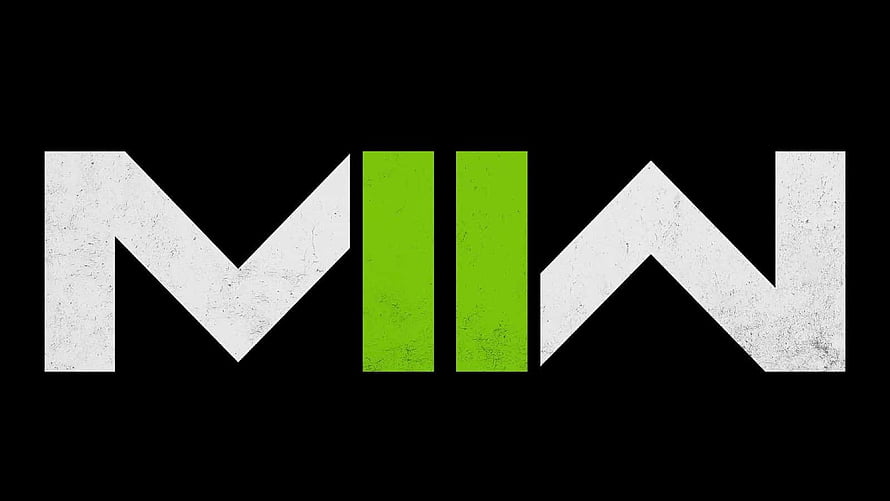 Modern Warfare II Stylized Logo with Green Roman Numerals on Black Background HD wallpaper