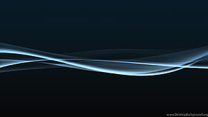 Sleek Blue Light Waves on Dark Background for Minimalist Desktop HD wallpaper