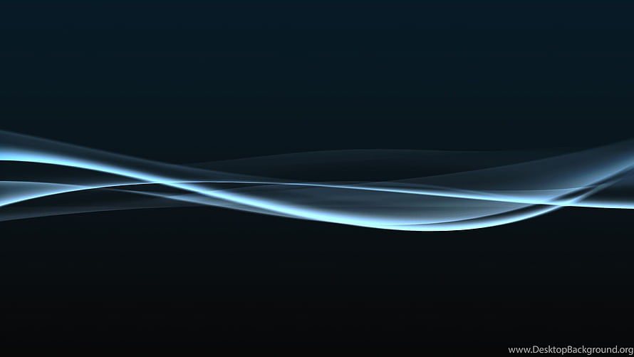 Sleek Blue Light Waves on Dark Background for Minimalist Desktop HD wallpaper