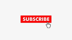 Minimalist Red Subscribe Button With Pixelated Cursor Icon On White Background HD wallpaper