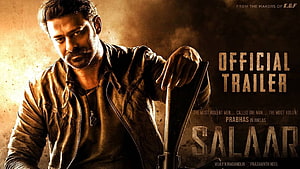 Salaar Movie Poster Featuring Prabhas in Intense Action Pose HD wallpaper