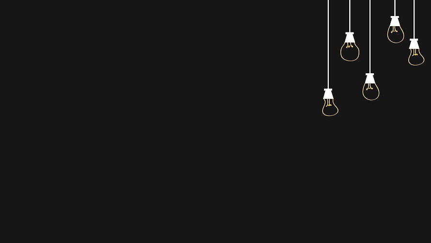 Minimalist Hanging Light Bulbs on Black Background HD wallpaper