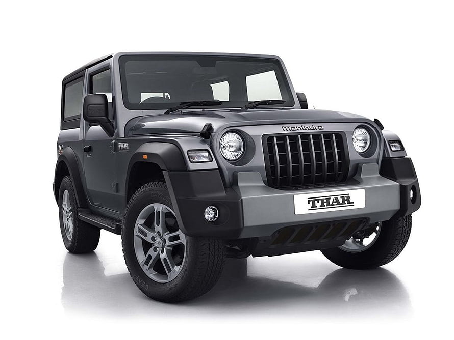 Mahindra Thar SUV in Matte Grey Studio Shot HD wallpaper