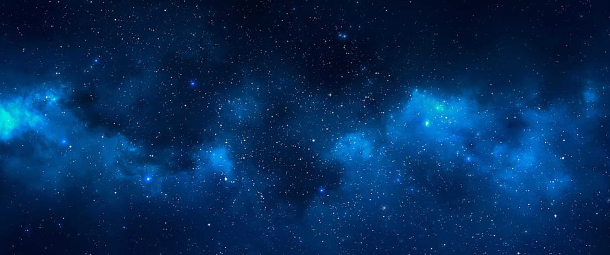 Deep Blue Cosmic Nebula and Starfield for Dark Mode Desktop Backgrounds HD wallpaper