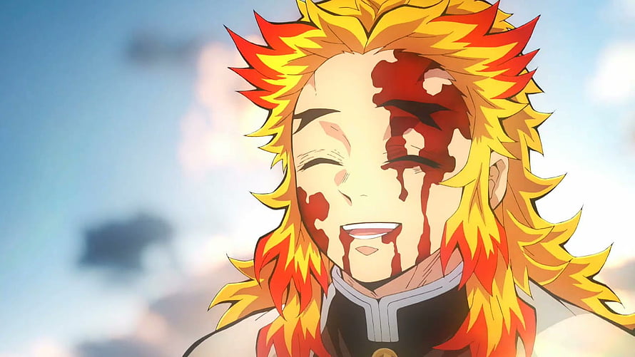 Rengoku Kyojuro from Demon Slayer in a Final Moment of Peace HD wallpaper