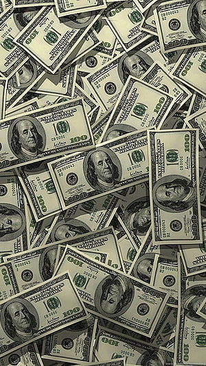 Scattered US One Hundred Dollar Bills Covering the Entire Frame HD phone wallpaper