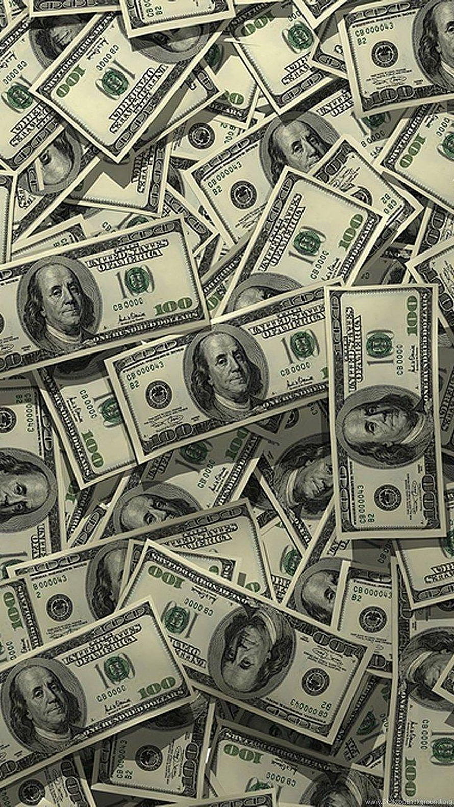 Scattered US One Hundred Dollar Bills Covering the Entire Frame HD phone wallpaper