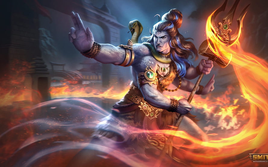 Lord Shiva The Destroyer Character Art From Smite Video Game HD wallpaper