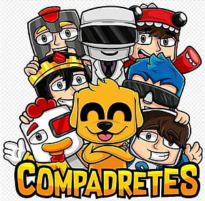 Los Compadres Cartoon Group Portrait With Golden Dog Mascot And Colorful Character Crew HD wallpaper