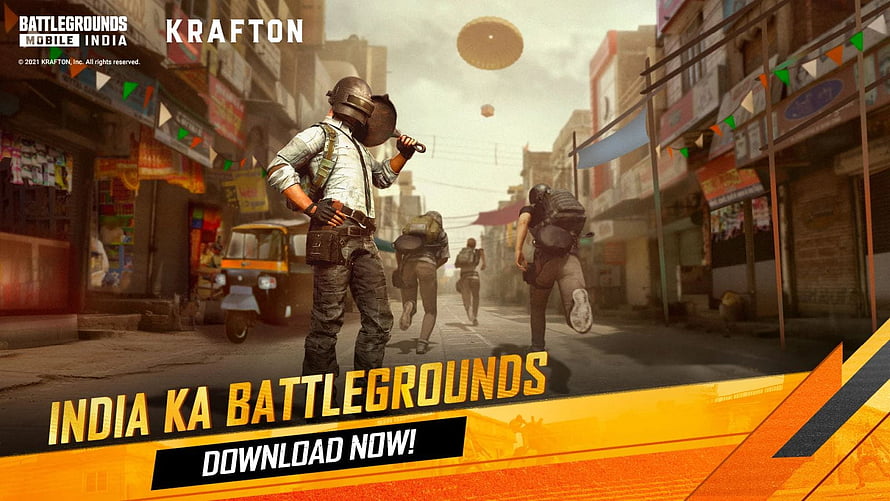 Battlegrounds Mobile India promotional artwork featuring soldiers in an urban street setting HD wallpaper