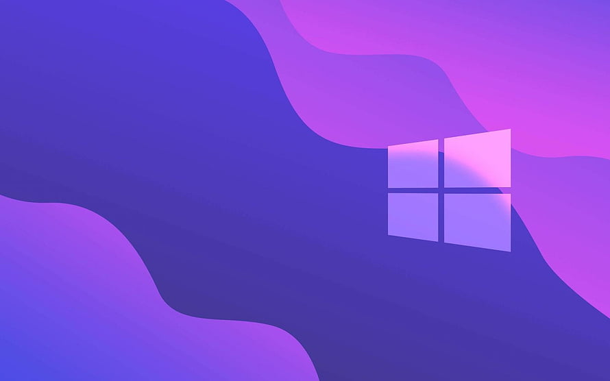 Windows 10 Purple Abstract Wave Desktop Background HD wallpaper
