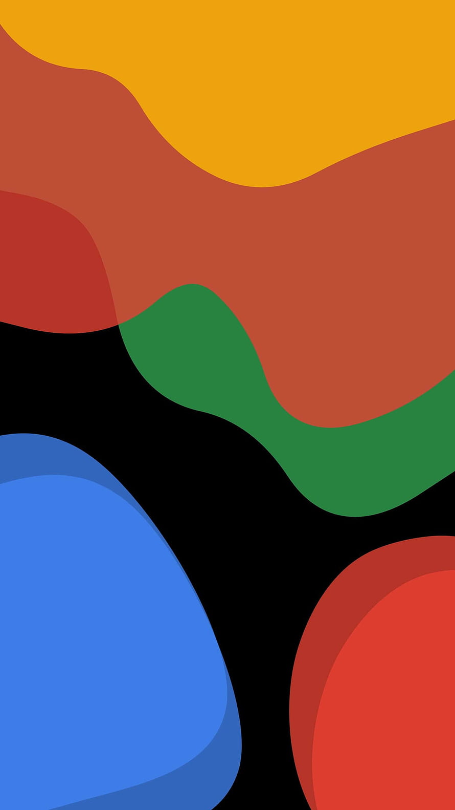 Google Pixel 5 Abstract Colorful Organic Shapes Minimalist Wallpaper HD phone wallpaper