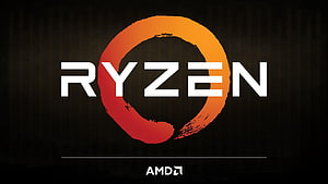 AMD Ryzen Processor Logo on Dark Textured Background HD wallpaper